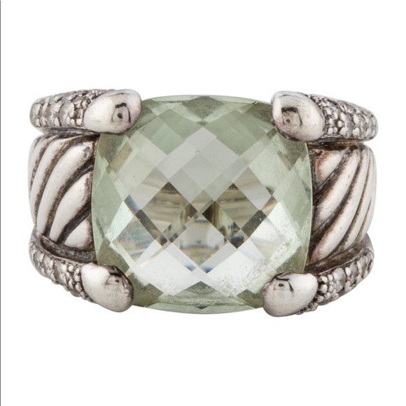 David Yurman Jewelry - EUC - David Yurman Prasiolite and Diamond Ring